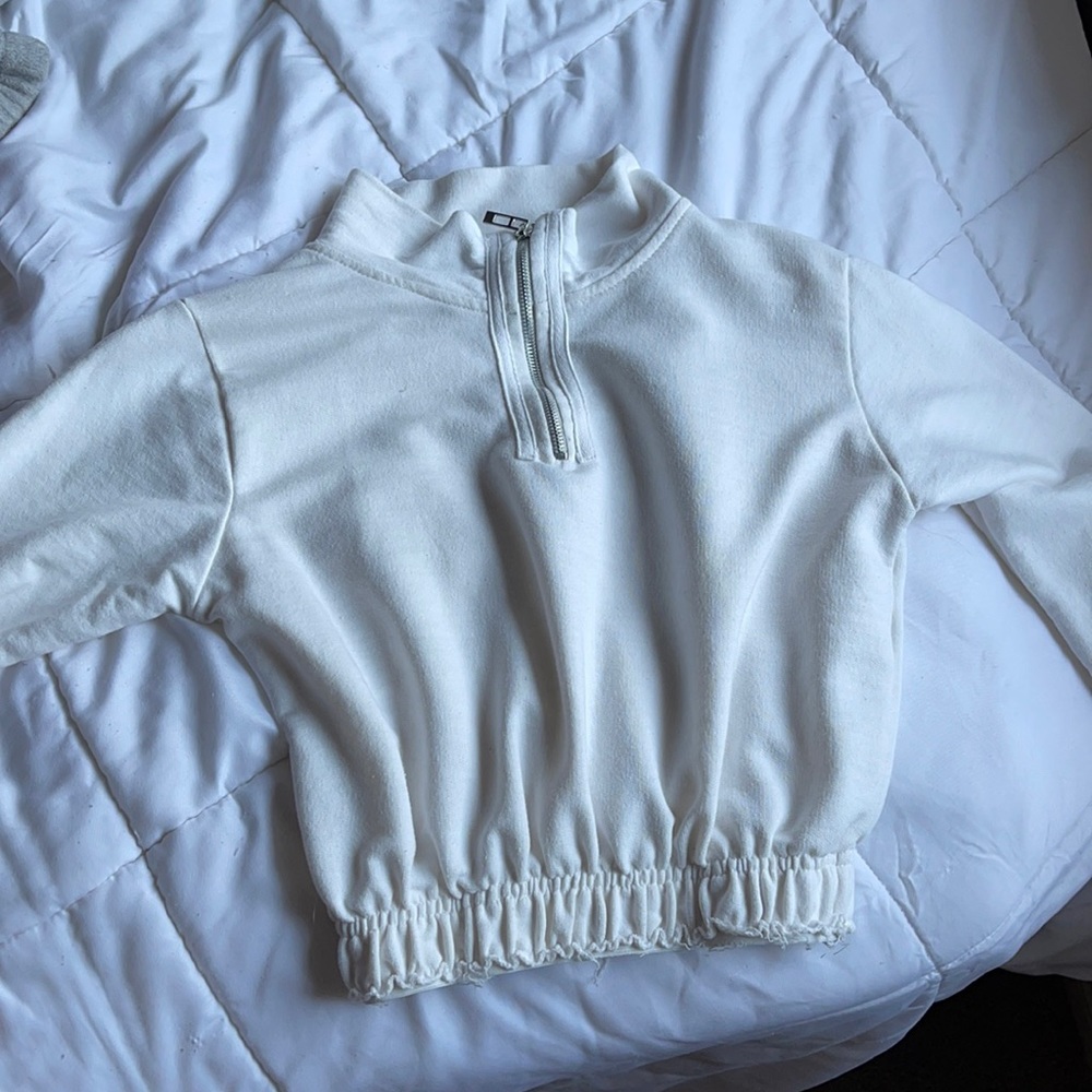 cropped quarter zip